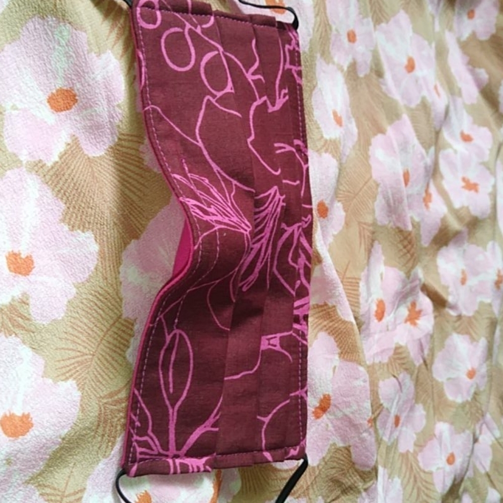 Acacia Neon Paradise custom cloth face mask swimwear kapa purple pink hi… - Picture 4 of 6